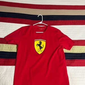 Ferrari Red Tee with Iconic Emblem